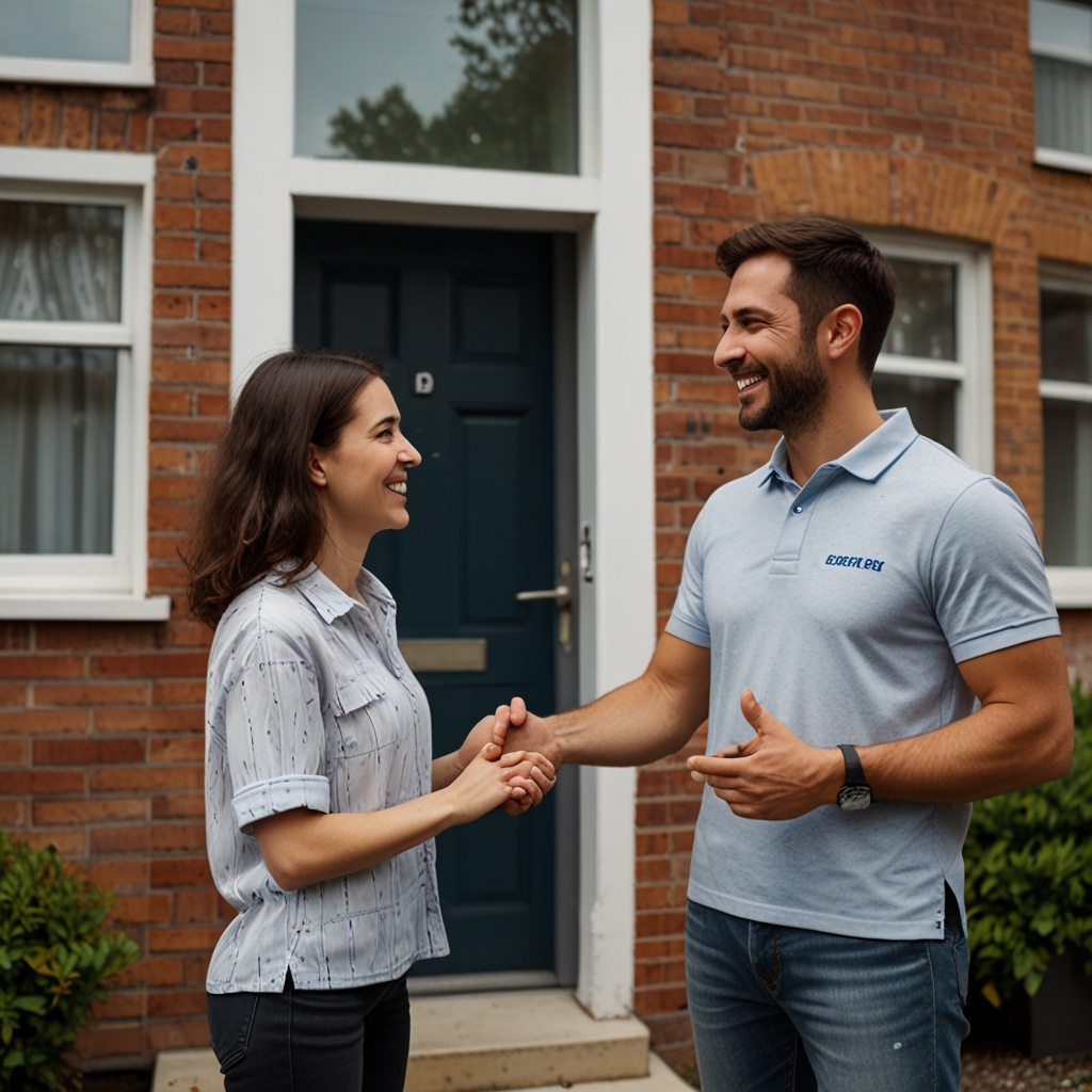 Property managers analyzing tenant demographics and marketing metrics