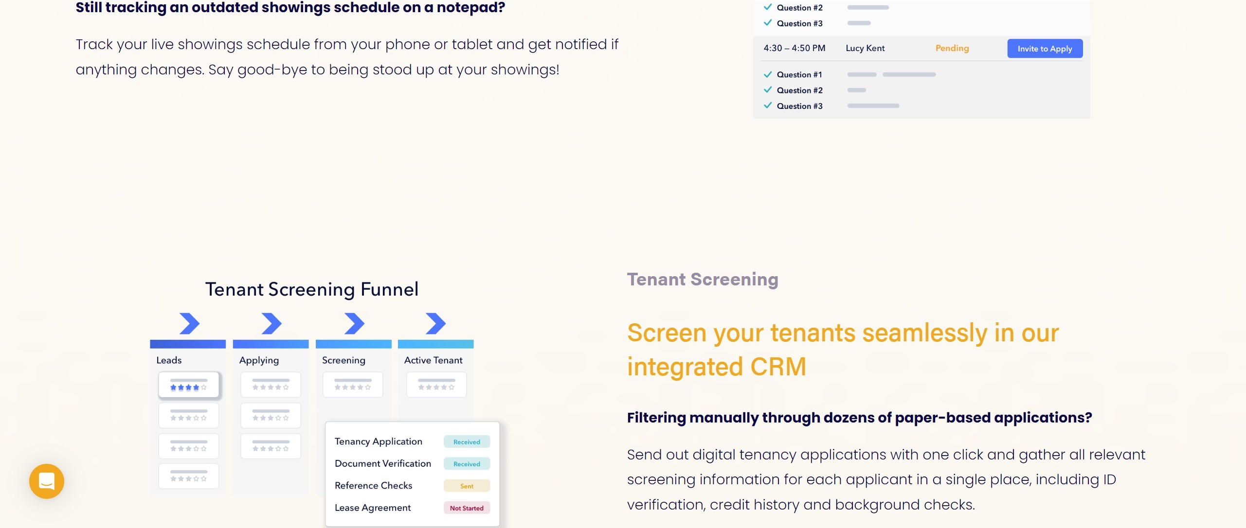 A detailed visualization of the automated tenant screening and placement workflow.